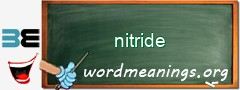 WordMeaning blackboard for nitride